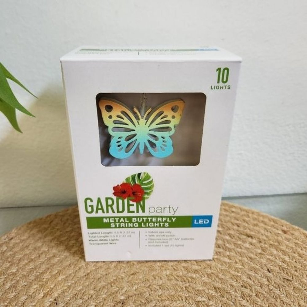 Garden Party Festive Voice Metal Butterfly String Lights